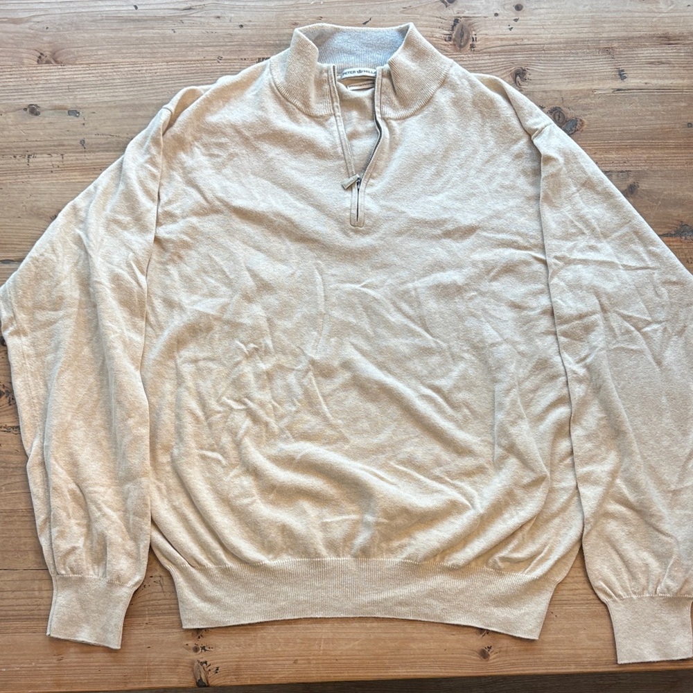 Men's Peter Millar Cotton-Cashmere Quarter-Zip Sweater